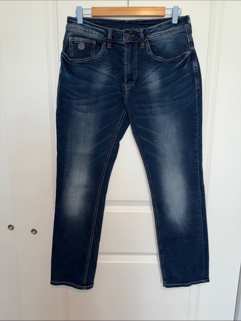 Buffalo David Bitton Men's Dark Blue Slim Straight Jeans